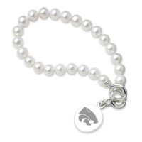 Kansas State University Pearl Bracelet with Sterling Silver Charm