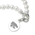 Kansas State University Pearl Bracelet with Sterling Silver Charm - Image 2
