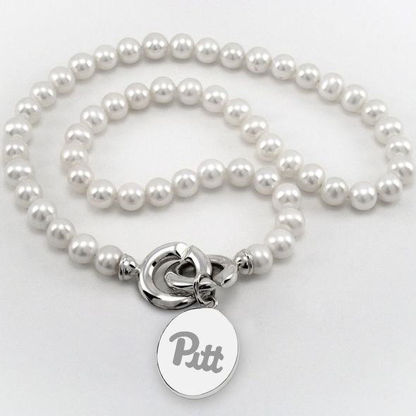 Pitt Pearl Necklace with Sterling Silver Charm - Image 1