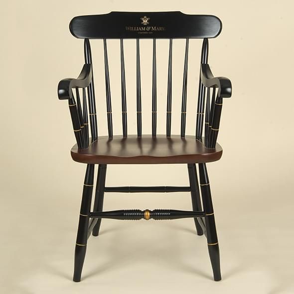 College of William & Mary Captain's Chair by Hitchcock