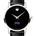 TCU Women's Movado Museum with Leather Strap - Image 1