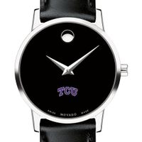 TCU Women's Movado Museum with Leather Strap