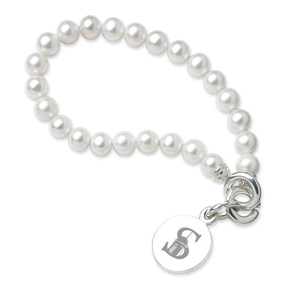 Siena Pearl Bracelet with Sterling Silver Charm - Image 1