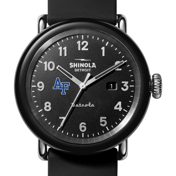 USAFA Shinola Watch, The Detrola 43mm Black Dial at M.LaHart & Co.