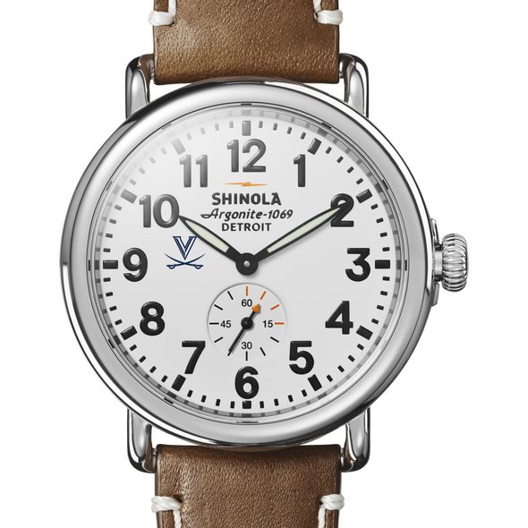 UVA Shinola Watch, The Runwell 41mm White Dial - Image 1