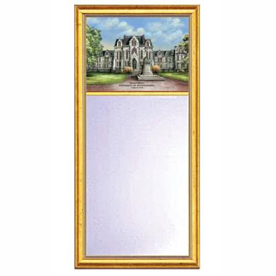 Penn Eglomise Mirror with Gold Frame