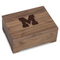 University of Michigan Solid Walnut Desk Box - Image 1