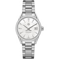 click to view Berkeley Haas Women's TAG Heuer Steel Carrera with MOP Dial & Diamond Bezel - Image 2
