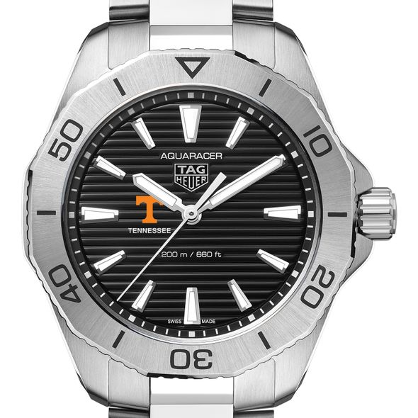 Tennessee Men's TAG Heuer Steel Aquaracer with Black Dial - Image 1