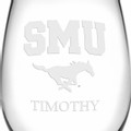 SMU Stemless Wine Glasses Made in the USA - Set of 2 - Image 3