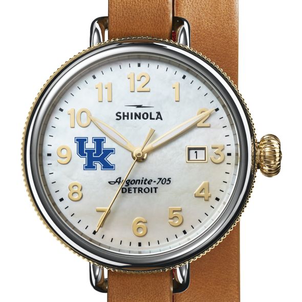 University of Kentucky Shinola Watch, The Birdy 38mm MOP Dial - Image 1