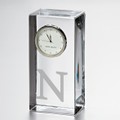 Northwestern Tall Glass Desk Clock by Simon Pearce - Image 1