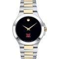 Miami University Men's Movado Collection Two-Tone Watch with Black Dial - Image 2