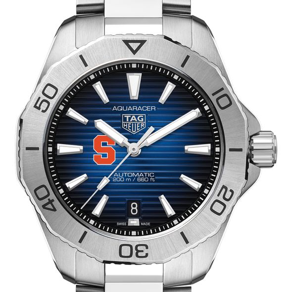 Syracuse Men's TAG Heuer Steel Automatic Aquaracer with Blue Sunray Dial - Image 1