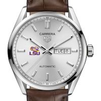 LSU Men's TAG Heuer Automatic Day/Date Carrera with Silver Dial