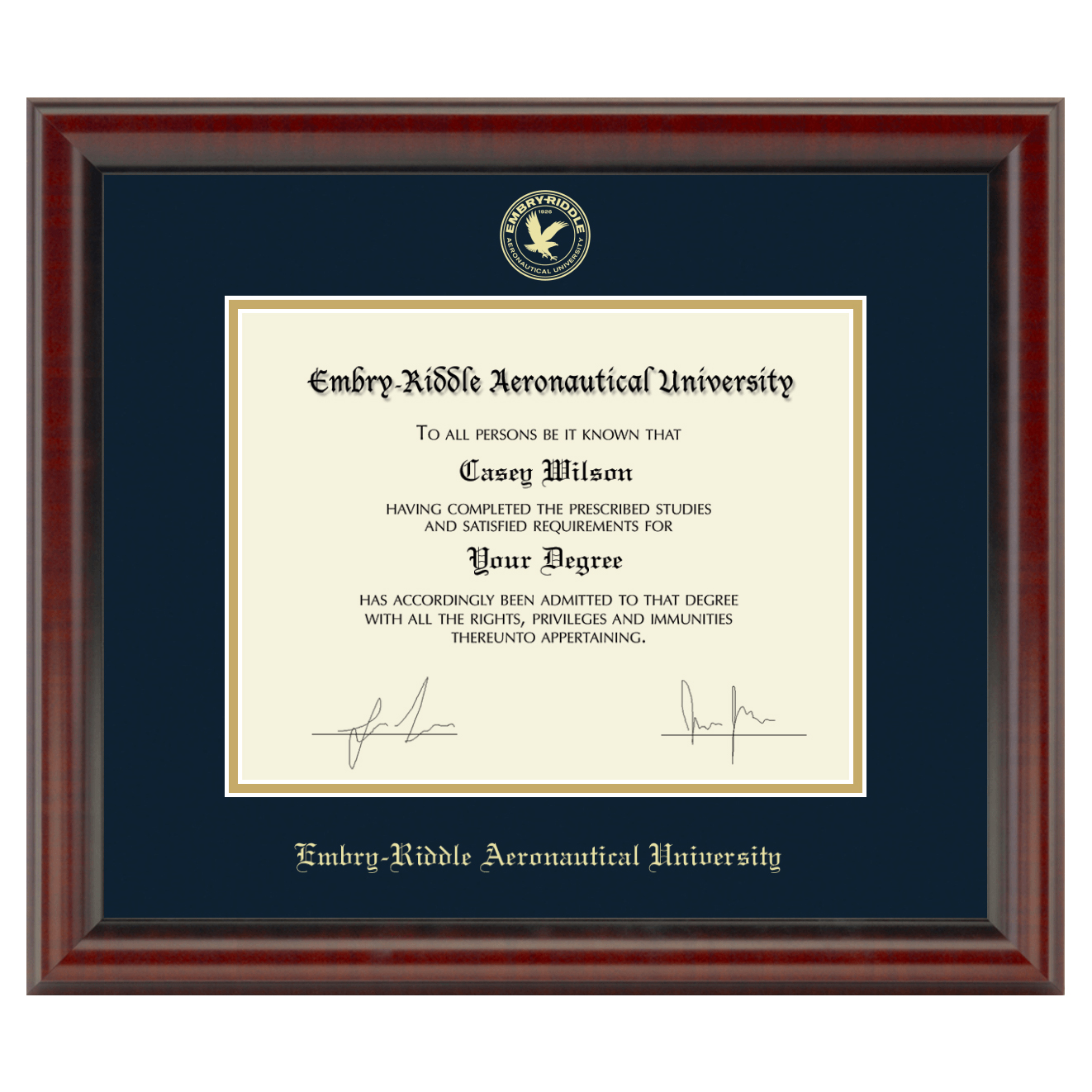Embry-Riddle Diploma Frame, the Fidelitas