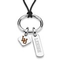 Lehigh University Silk Necklace with Enamel Charm & Sterling Silver Tag - Image 1