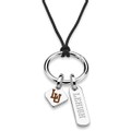 Lehigh University Silk Necklace with Enamel Charm & Sterling Silver Tag - Image 2