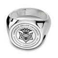 Carnegie Mellon Sterling Silver Round Signet Ring - Image 1