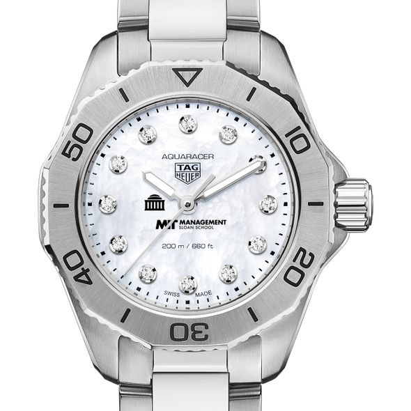 MIT Sloan Women's TAG Heuer Steel Aquaracer with Diamond Dial - Image 1
