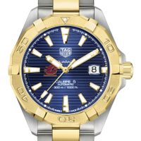 Central Michigan Men's TAG Heuer Automatic Two-Tone Aquaracer with Blue Dial
