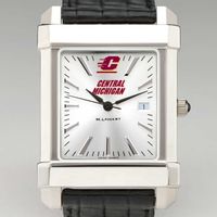 Central Michigan Men's Collegiate Watch with Leather Strap