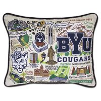BYU Embroidered Pillow