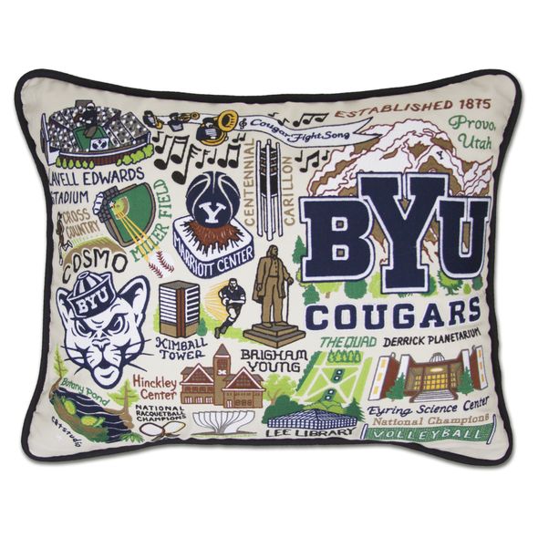 BYU Embroidered Pillow - Image 1