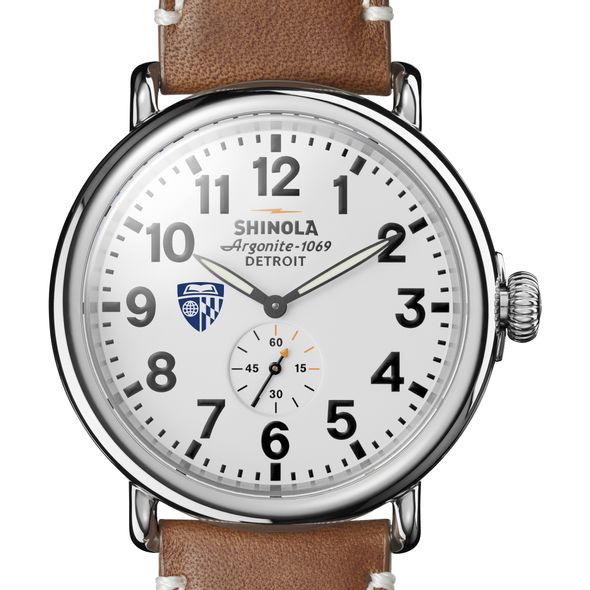 Johns Hopkins Shinola Watch, The Runwell 47mm White Dial - Image 1