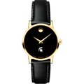Michigan State University Women's Movado Gold Museum Classic Leather - Image 2