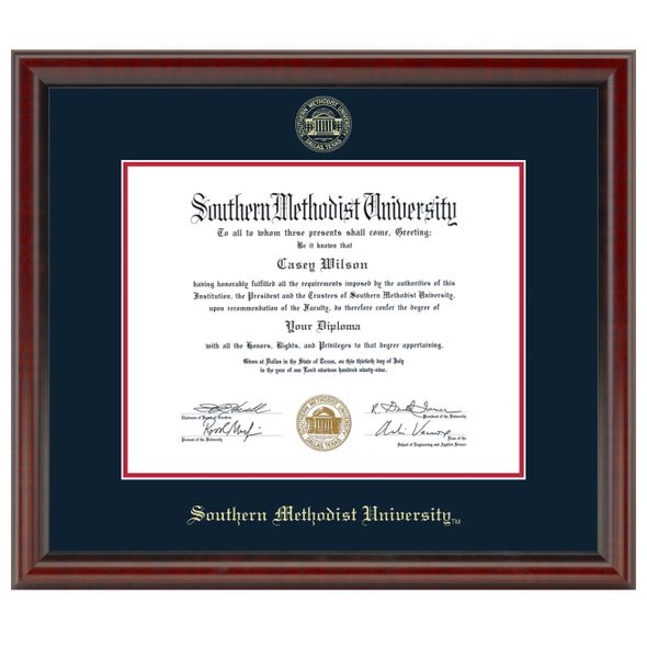 Southern Methodist University Diploma Frame, the Fidelitas - Image 1