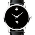 West Virginia Women's Movado Museum with Leather Strap - Image 1