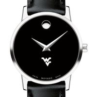 West Virginia Women's Movado Museum with Leather Strap