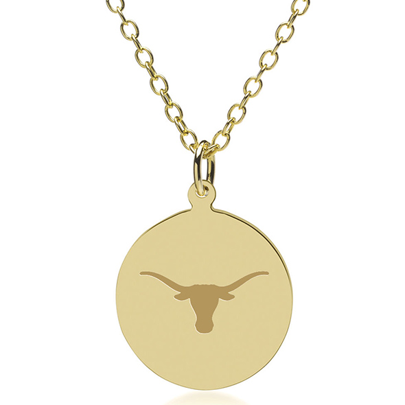University of Texas 18K Gold Pendant & Chain