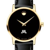 Minnesota Women's Movado Gold Museum Classic Leather