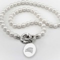 George Mason University Pearl Necklace with Sterling Silver Charm - Image 1