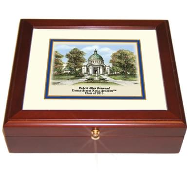 Naval Academy Eglomise Desk Box