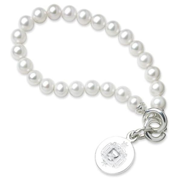 Naval Academy Pearl Bracelet with Sterling Silver Charm - Image 1