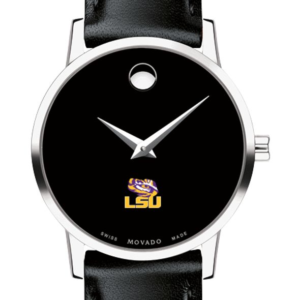 Louisiana State University Women's Movado Museum with Leather Strap - Image 1