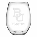 Baylor Stemless Wine Glasses Made in the USA - Set of 4 - Image 1