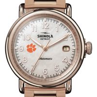 Clemson Shinola Watch, The Runwell Automatic 39.5mm MOP Dial