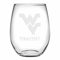 West Virginia Stemless Wine Glasses Made in the USA - Set of 4