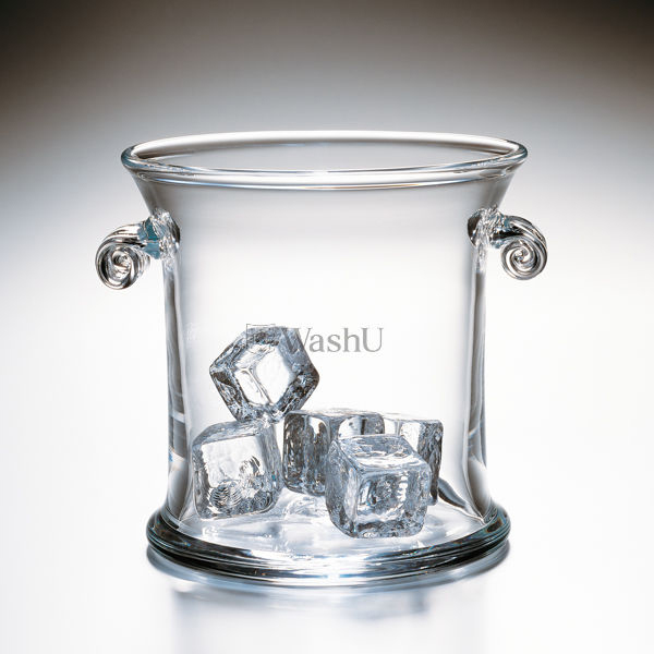 WUSTL Glass Ice Bucket by Simon Pearce