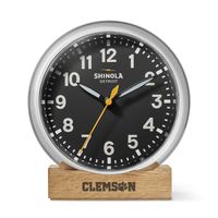 Clemson Shinola Desk Clock, The Runwell with Black Dial at M.LaHart & Co.