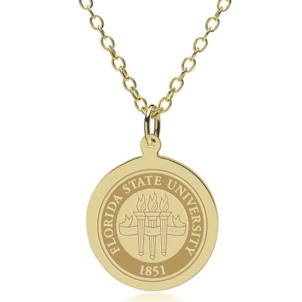 Florida State 18K Gold Pendant & Chain - Image 1