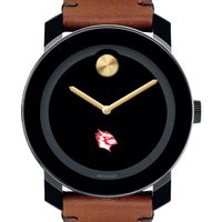 Wesleyan University Men's Movado BOLD with Brown Leather Strap