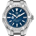 click to view Ohio State Women's TAG Heuer 35mm Steel Aquaracer with Blue Dial - Image 1