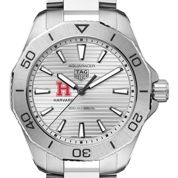Harvard Men's TAG Heuer Steel Aquaracer with Silver Dial - Image 1
