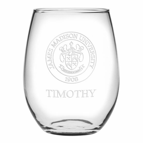 James Madison Stemless Wine Glasses Made in the USA - Set of 2 - Image 1