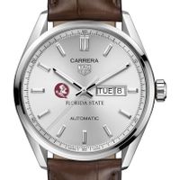 FSU Men's TAG Heuer Automatic Day/Date Carrera with Silver Dial